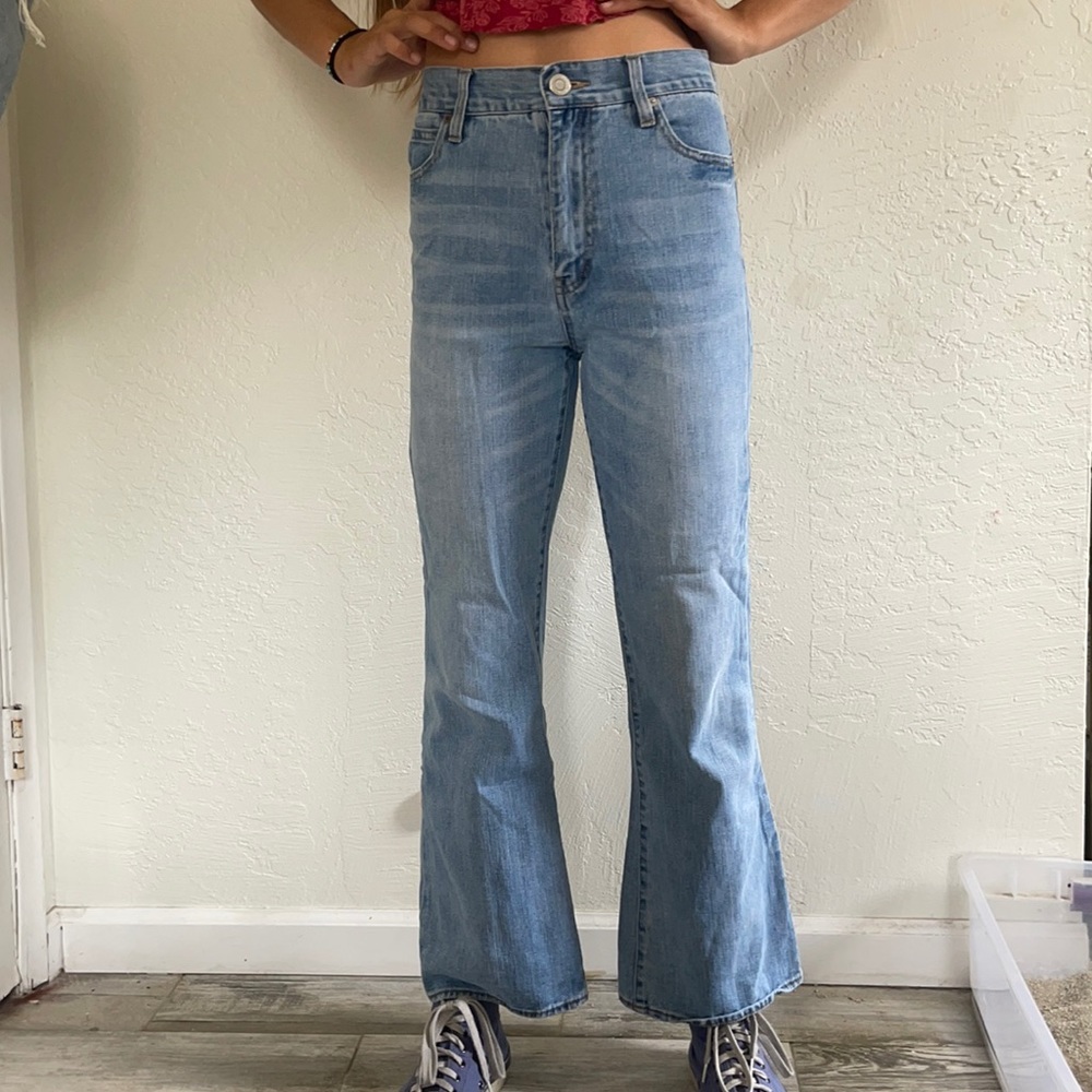 Light wash denim jeans